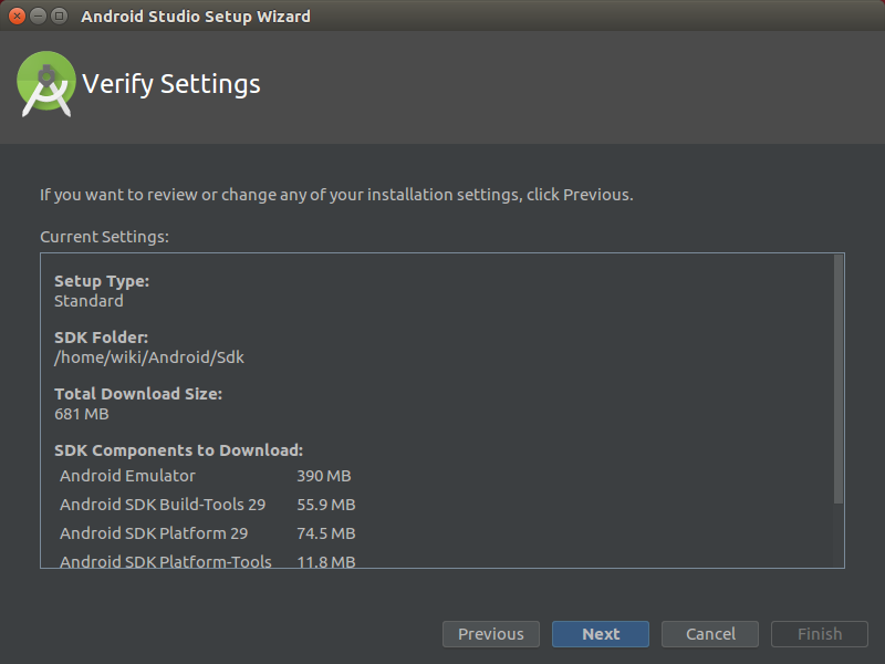دانلود پکیج های مورد نیاز اندروید استودیو