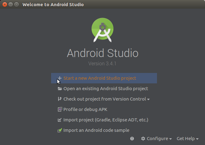 تعریف کردن پروژه ی جدید در اندروید استودیو