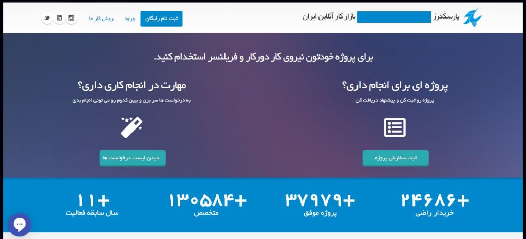 پارس کدرز یکی از بهترین سایت های فریلنسینگ