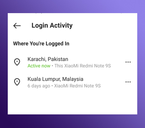 امنیت پیج اینستاگرام