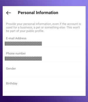 امنیت پیج اینستاگرام